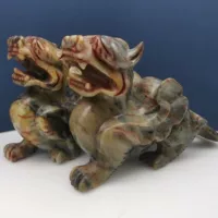 Натуральный Xiuyu Jade Двойные крылья украшение Xiuyu Jade Подарки Ювелирные изделия Подарки Ювелирные украшения Домашние украшения
