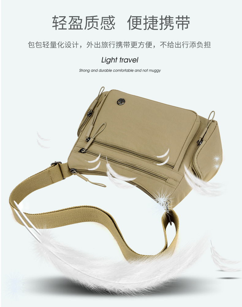 New travel bags: Fashionable crossbody bag for women, nylon large-capacity travel single-shoulder bag for women to work and commute undefined