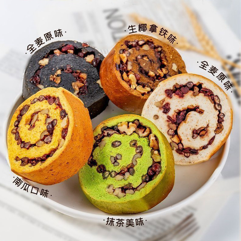 Wheel Bread Traditional Pastry Snacks Student Office Worker Breakfast Meal Replacement Snack Food Whole Wheat Flavored Bread