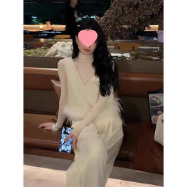 秋冬搭配一整套感外穿女洋气小香风马甲休闲裤三件套