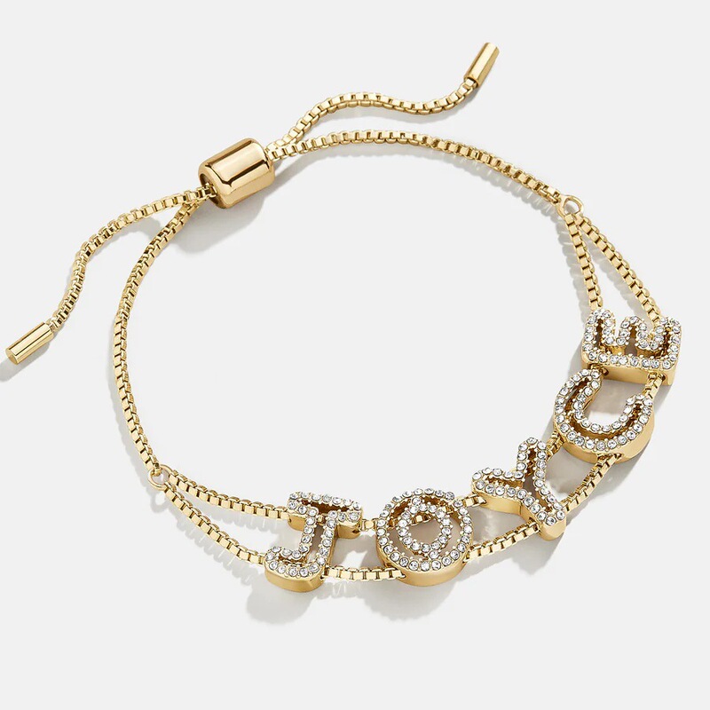 Europe and the United States cross-border hot brass inlaid zirconium 26 English letters diy combination name personalized bracelet