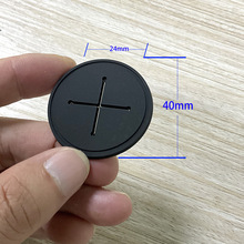 车缝pvc滴胶滴塑背包箱包辅料标软胶标圆形十字出线耳机孔胶章