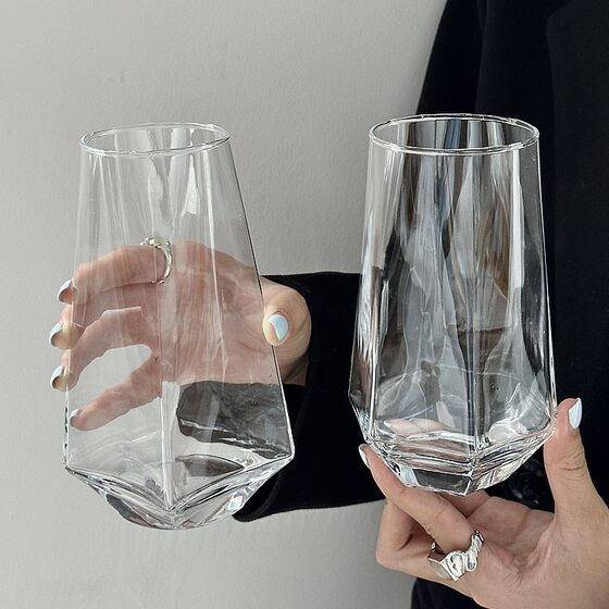 Ins wind water chestnut glass net red restaurant fruit tea cup soda bubble water cup cold drink cup drinking cup