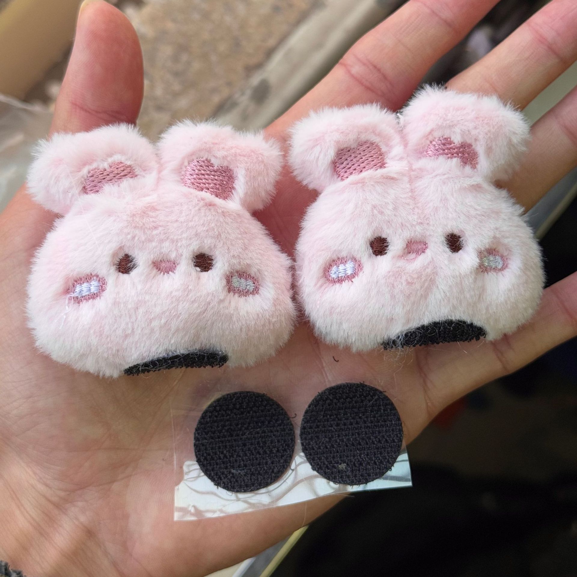 인형스티커-핑크토끼