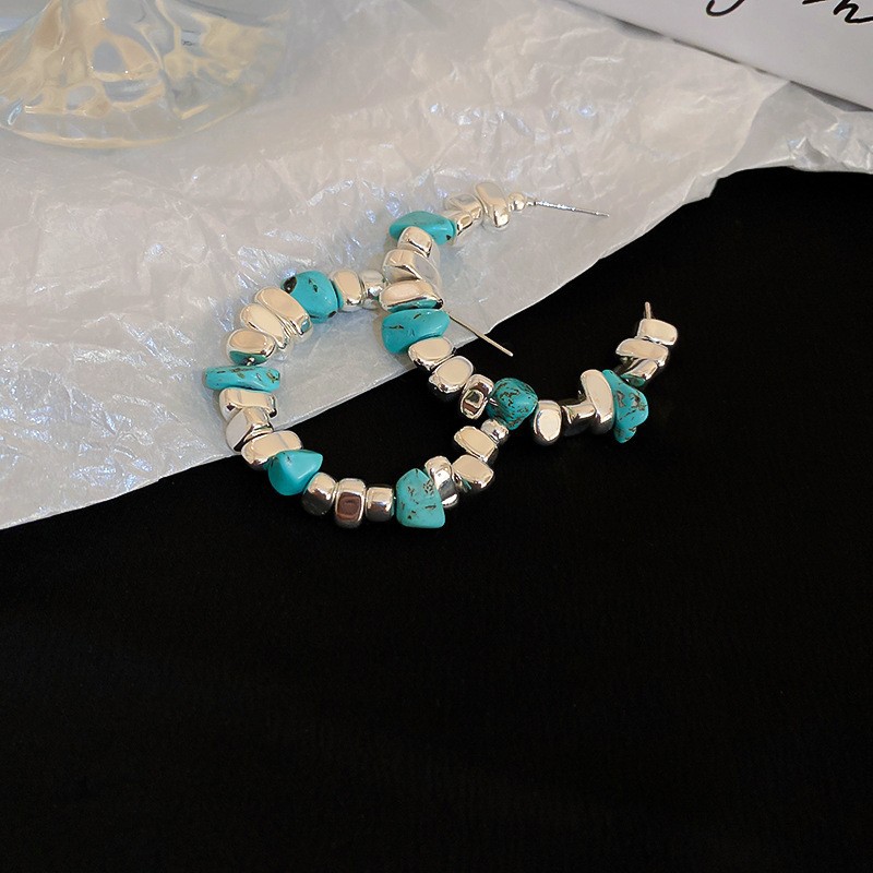 Fashion Tassel Butterfly Imitation Pearl Alloy Inlay Turquoise Rhinestones Womenu0027S Earrings 1 Pa