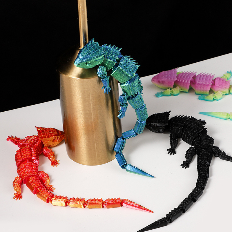3D Printed Magnetic Lizard Stone Dragon Hand-Made Kidsren's Toys Props Model Ornaments Joints Movable Artificial Animals
