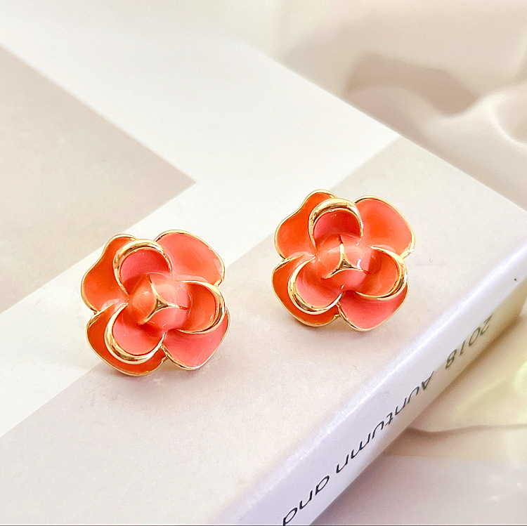 Wholesale Jewelry 1 Pair Elegant Flower Alloy Ear Studs display picture 5