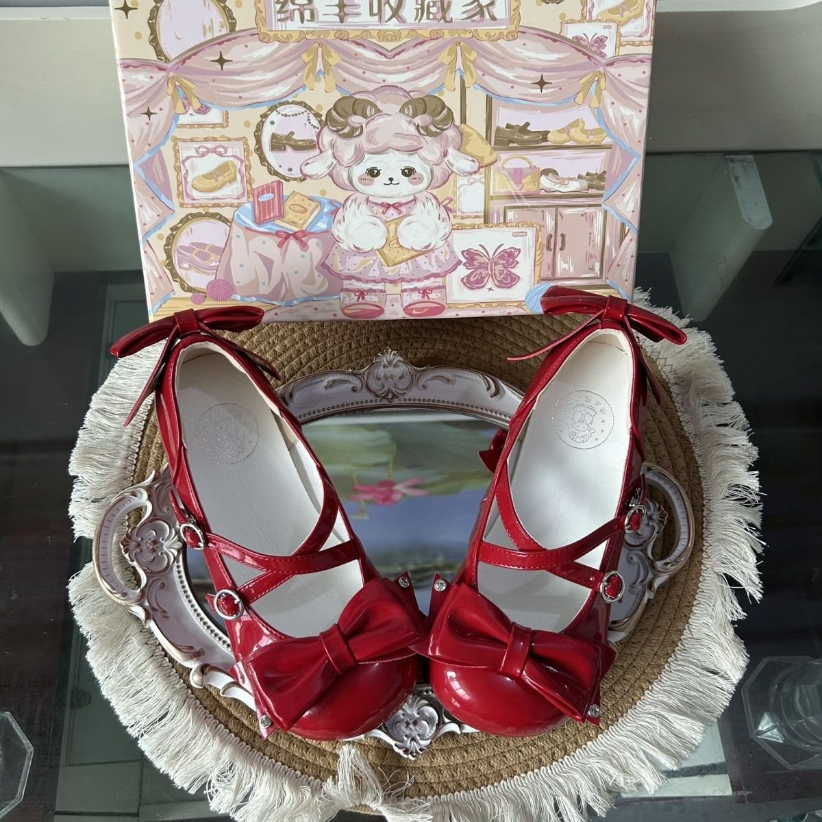 Sheep Collector Lolita Original Design Bow Mary Jane Mid-High Heel Lolita Shoes Lolita Japanese Style Student