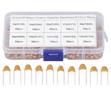 300PCS ��ʯ��� 10�NҎ���30ֻ��10PF- 100NF����� 300����ʯ