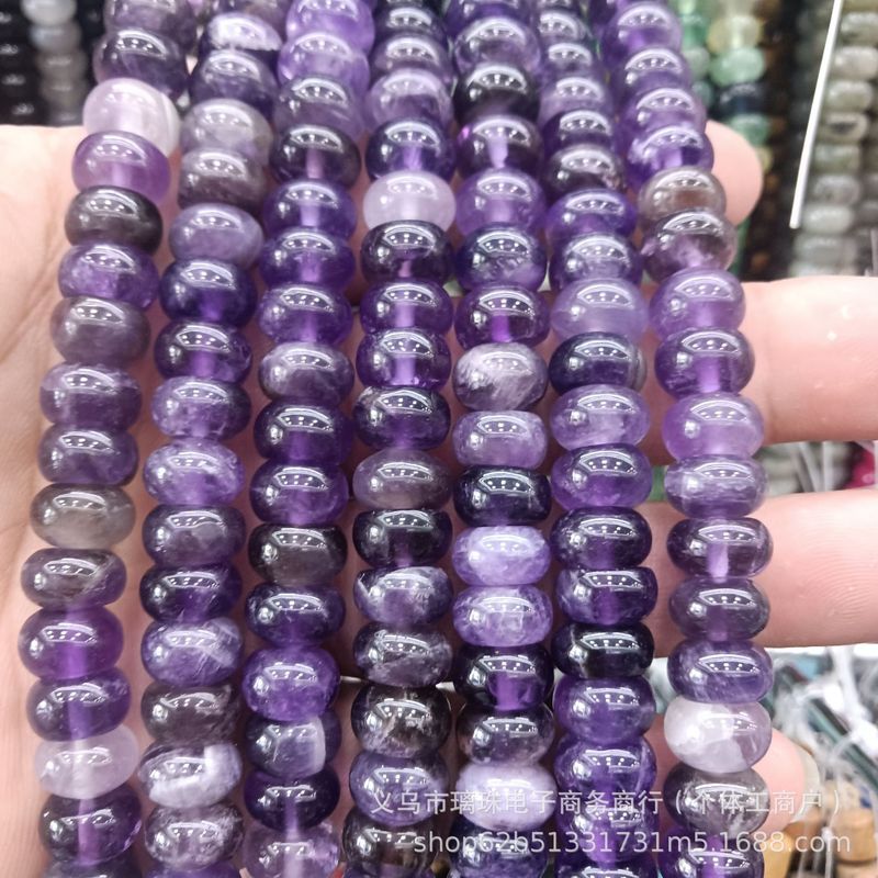 6x10mm天然石水晶玛瑙算盘珠隔片散珠串珠diy饰品手链项链配件批|undefined