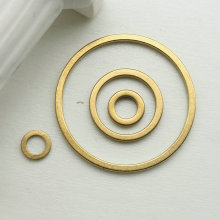 黄铜几何无缝环2.0MM厚实铜圈 diy连接配件 金属指环管圈扁线