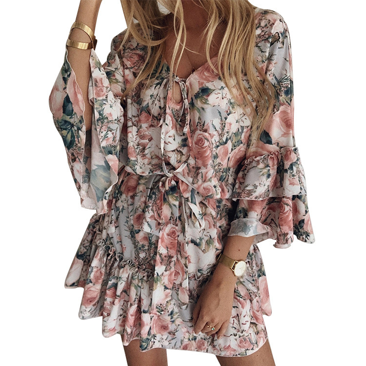 Floral Chiffon Dress 6