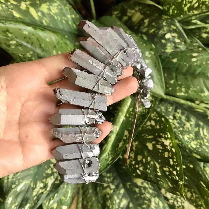 272g Weight Hair Band Hair Accessories Type 1 Piece Quantity Daily Occasion Crystal Material Geometric Pattern Women'S Gender Handmade Design Retro Style Retro Geometric Crystal Handmade Hair Band 1 Piece 15