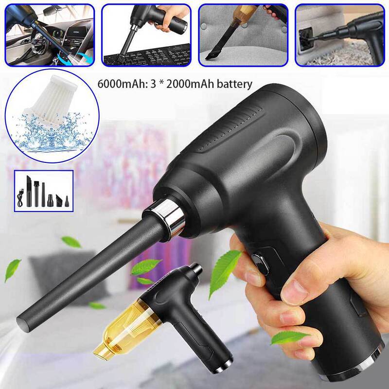 Wireless Electric Air Blower Dust Remover with 6-Speed Rotation and Led Light, Computer Keyboard and Electronic Device Cleaning Tool, Keyboard Brush