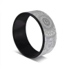 Gray PU mandala flower + black inner ring