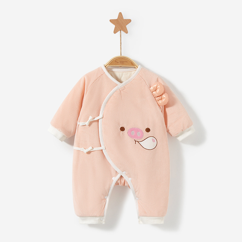 Mono para bebé recién nacido, ropa cálida acolchada de algodón fino para otoño e invierno, para niños y niñas, mono de 0 a 3 meses, traje para gatear, ropa para bebé recién nacido.