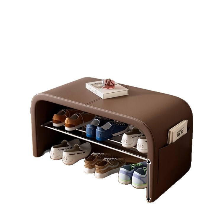 Entrada a la casa, lujo ligero, sensación de alta gama, entrada, asiento, almacenamiento, uso de taburetes para zapatos, zapatero integrado, zapatero, taburete para cambiar zapatos en casa en la puerta