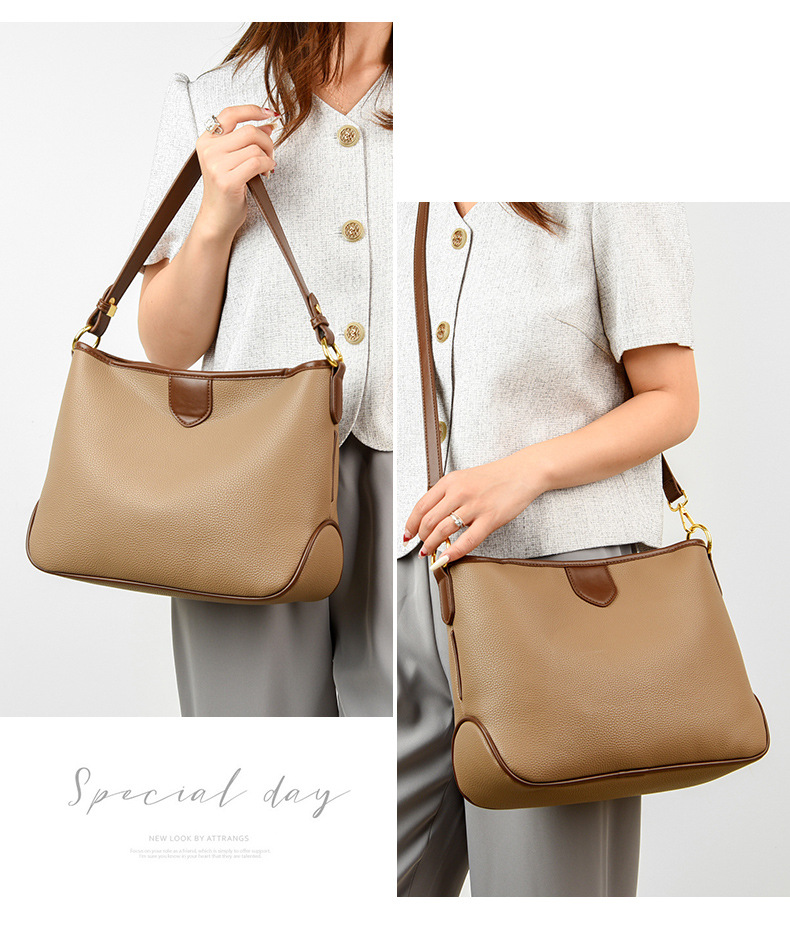 Textured Large Capacity Women's Bag Fashion Crossbody Hand Shoulder Tote Bag Underarm Bag All-match Commute Bag_voghion.com