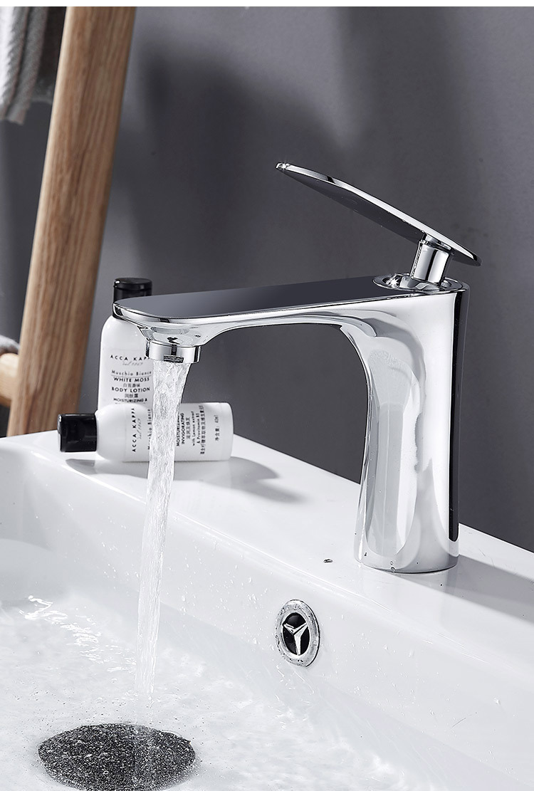 Cross-border direct black faucet, bathroom, washbasin with high countertop, cold and hot water faucet full figure