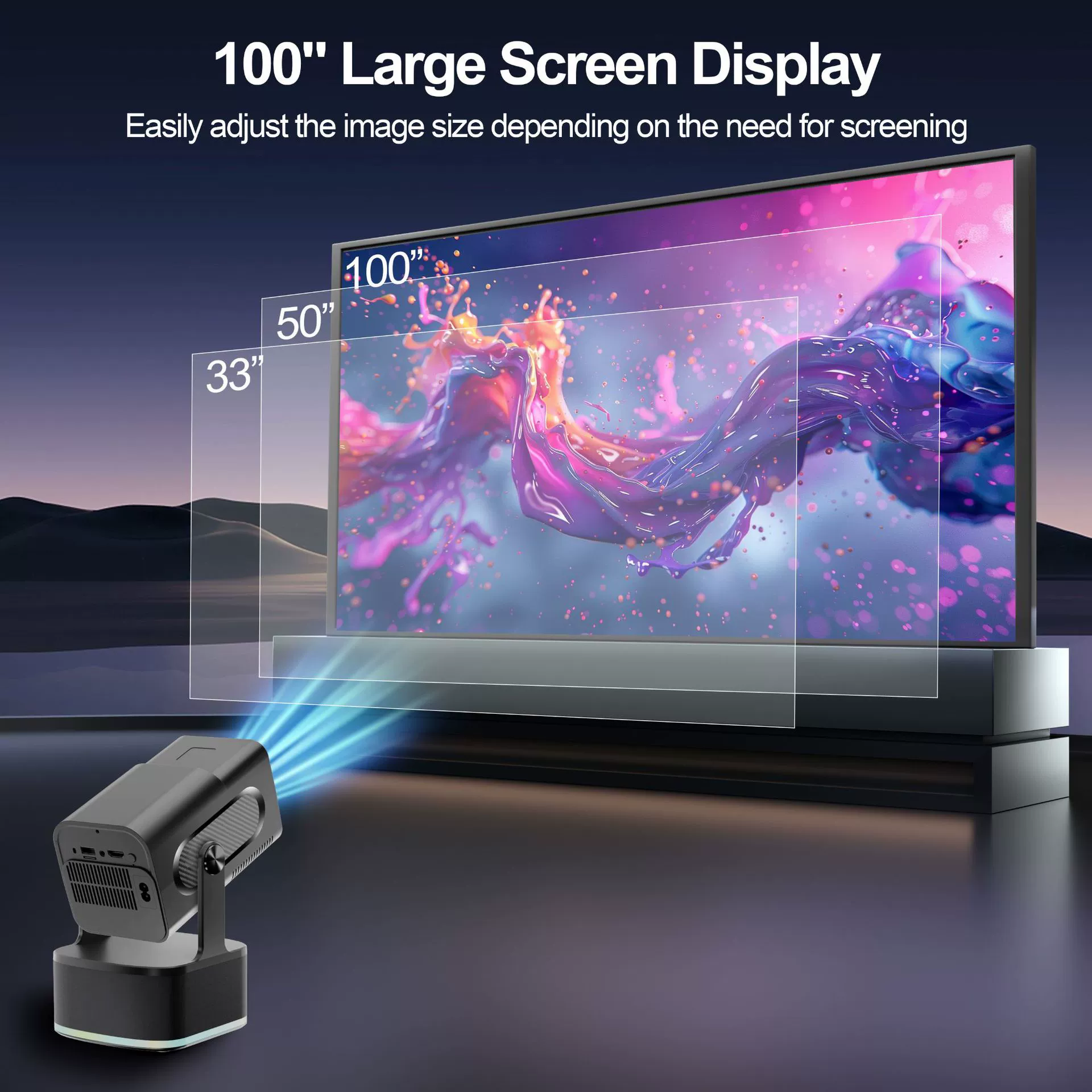 Граница перекрестный горячий образец HCS350KTV проектор 450 ANSI проектор 1080P+KTV+аудио три в одном