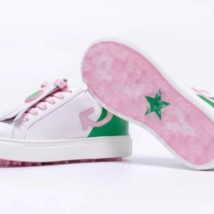 한국 오리지널 골프화, 여성용 신발, 새로운 태슬 방수 운동화, 미끄럼 방지 크리스탈 밑창