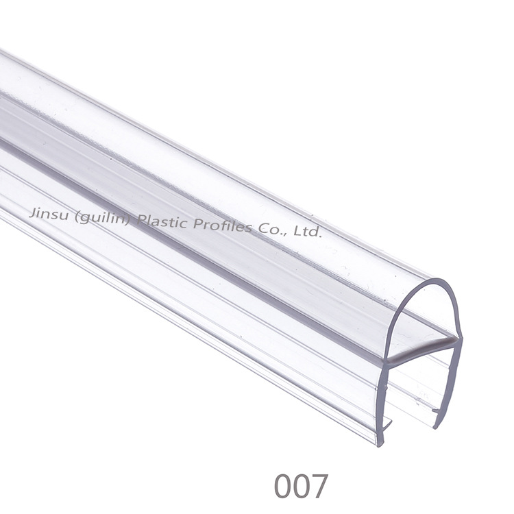 批发改性PC/PVC淋浴房塑料配件 A形防撞条 浴室玻璃滑动门防水胶