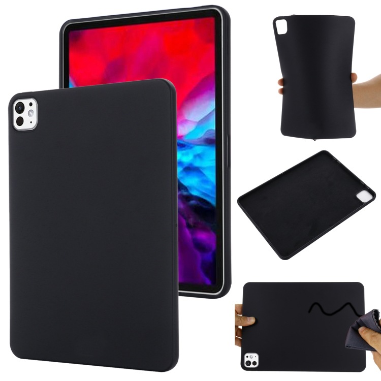 Estancia de silicona líquida plana de color sólido para iPad Pro 11 2024 / iPad Pro 13 2024 / iPad Air 1