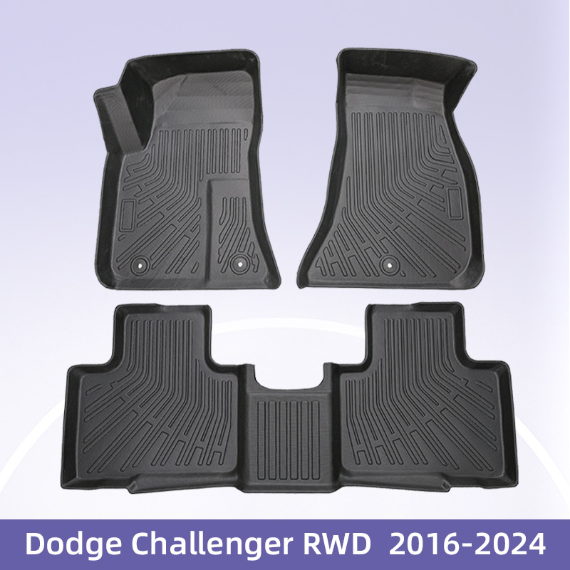 Para Dodge Challenger RWD Fuel 2016 - 2024 3D All Weather TPE Foot Coat