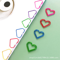 Colorful love paper clips creative shaped pins cartoon pins red paper clips school supplies bookmarks wholesale