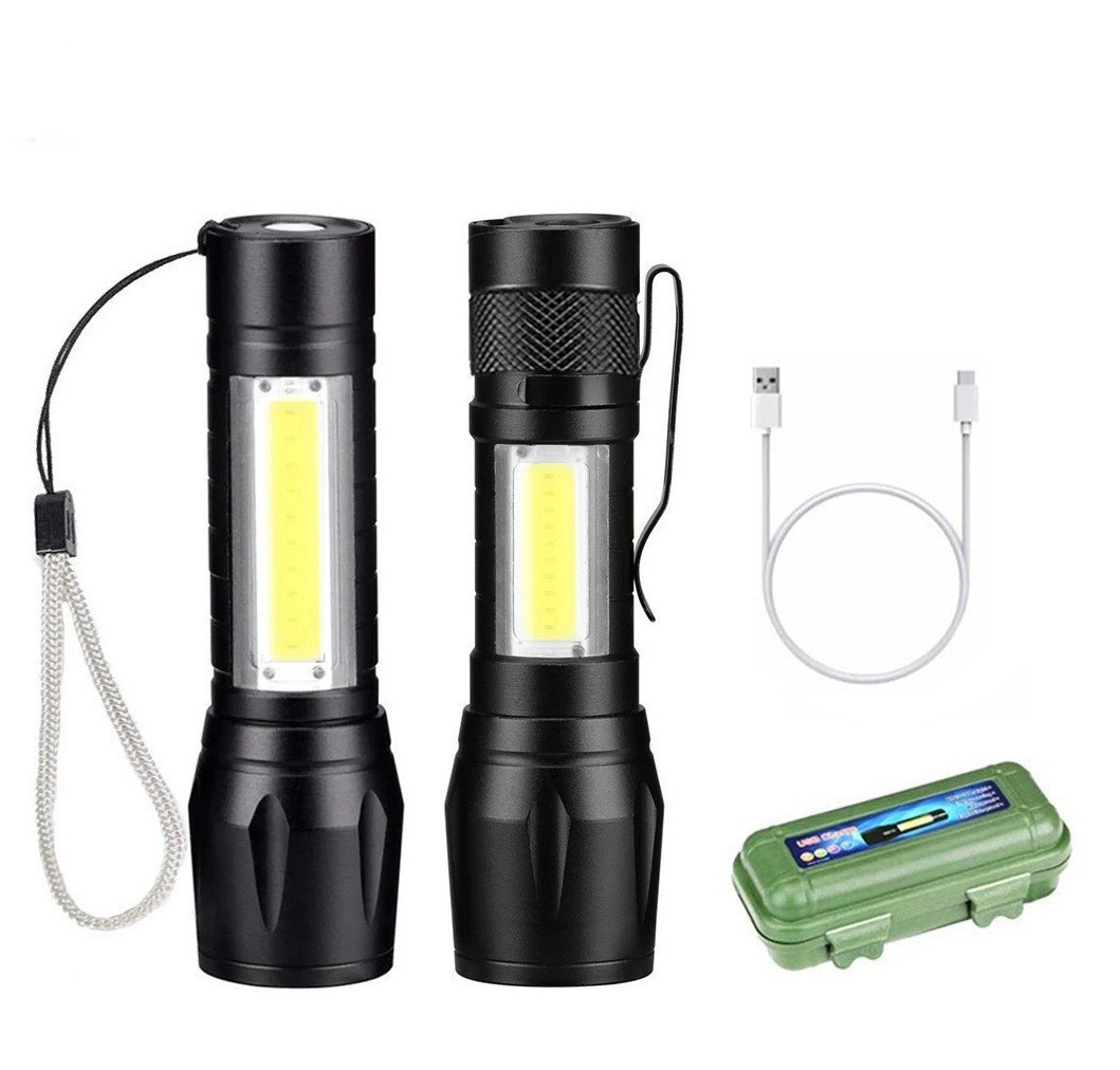 Fábrica al por mayor 511s zoom linterna USB carga directa Super brillante al aire libre impermeable LED mini linterna