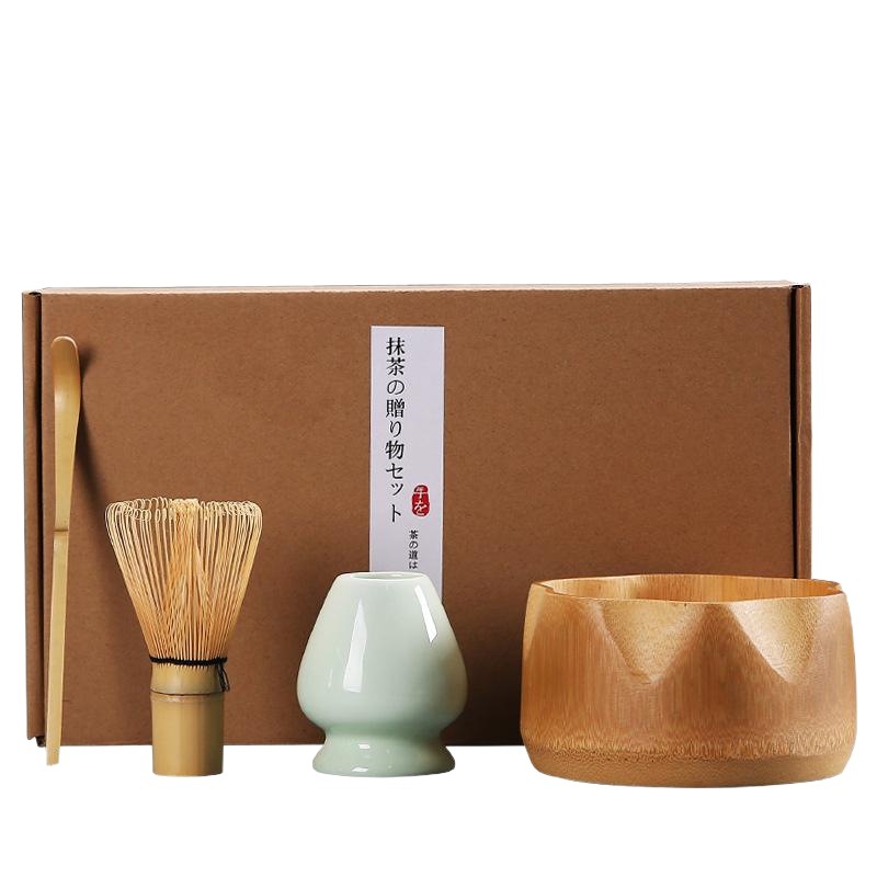 Taza de té Matcha cepillo cien combinación de taza de té Benli Dinastía Song punto té Matcha Tea Maker herramienta traje caja de regalo japonés