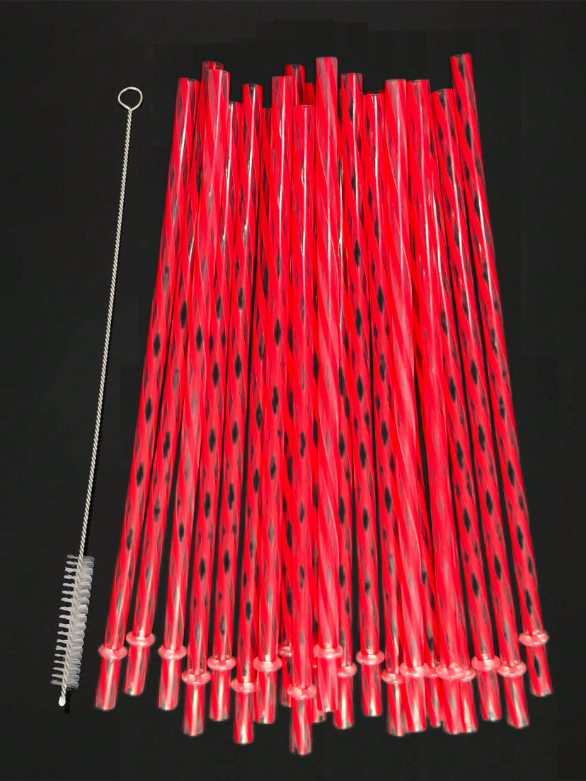 Inventario de tubería dura repetible con anillo de paja transfronteriza venta caliente 12 roscas de color de paja dura resistente al desprendimiento de plástico PP