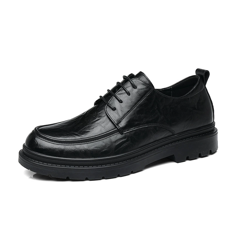 Men's classic suit jacket for leather shoes English style, breathable grabber platform for leisure, footwear, wedding shoes, genuine leather, British style