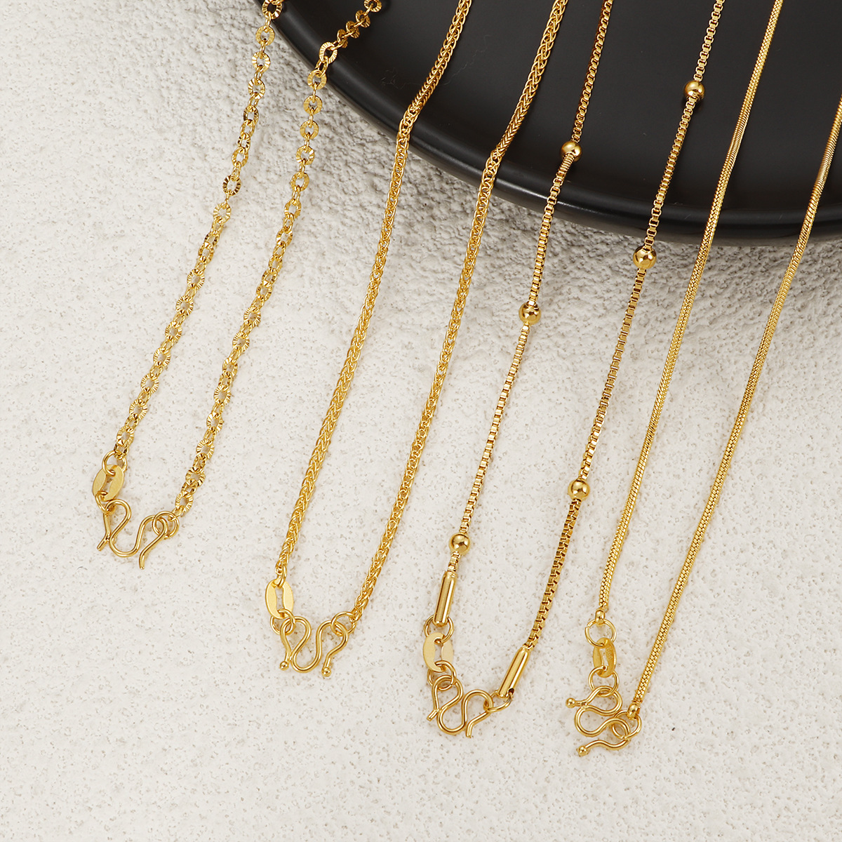 Delicate Two-tone Layered Necklace Set In Gold And Silver Metal_voghion.com
