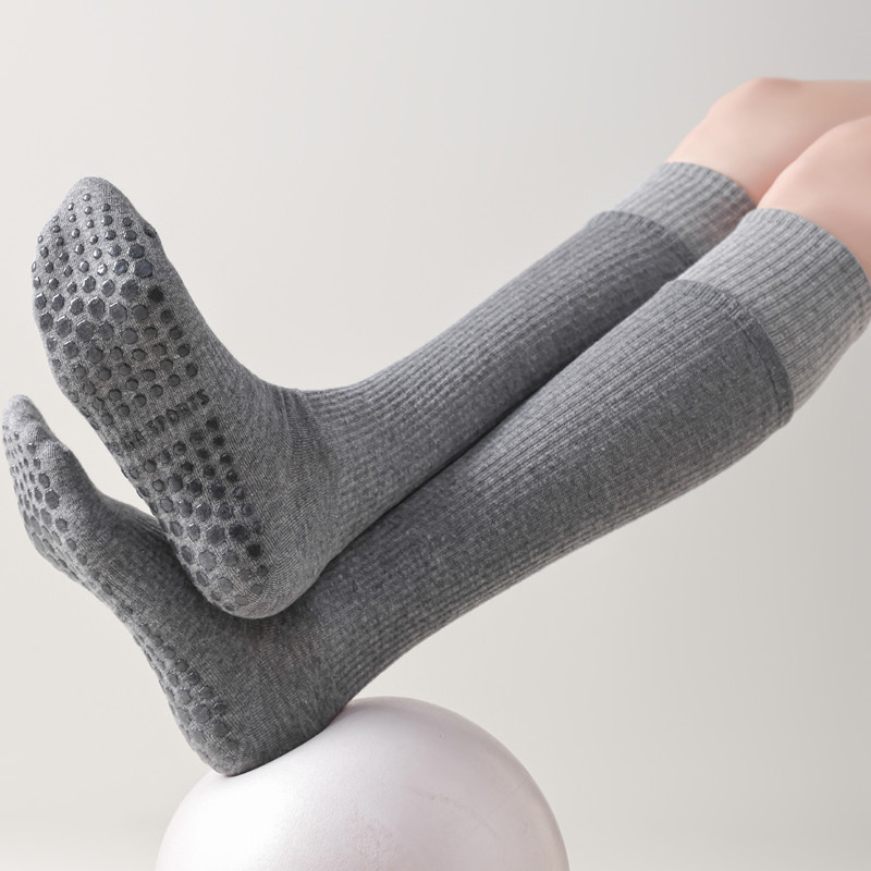 Long Pressure Yoga Socks, Professional Non-Slip Calf Socks, Double Ruffled Pilates Indoor Sports and Fitness Special Socks Long Pressure Yoga Socks, Professional Non-Slip Calf Socks, Double Ruffled Pilates Indoor Sports and Fitness Special Socks