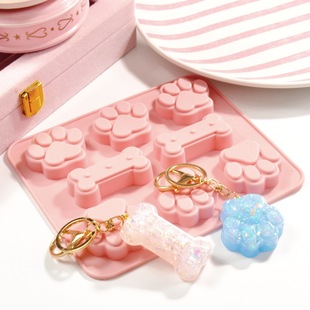 6-Piece Cat Claw Bone Silicone Food Supplement Mold Cake Rice Cake Grinding Tool Glue Candle DIY Aromatherapy Gypsum Bowl Cake