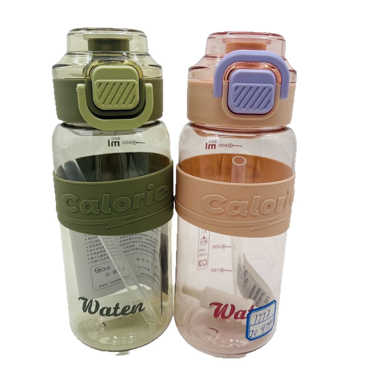 Chengfeng taza de plástico taza de agua de mano taza de plástico espacio taza deportiva al aire libre 800ml capacidad taza de plástico calibración hervidor