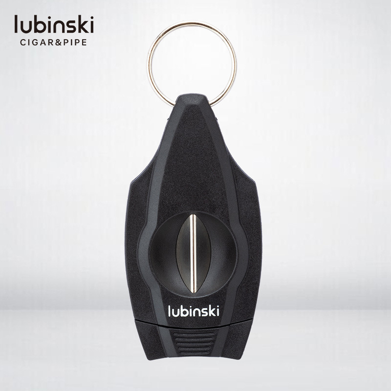 Cortapuros en V de acero inoxidable con llavero, tijeras portátiles para cigarros