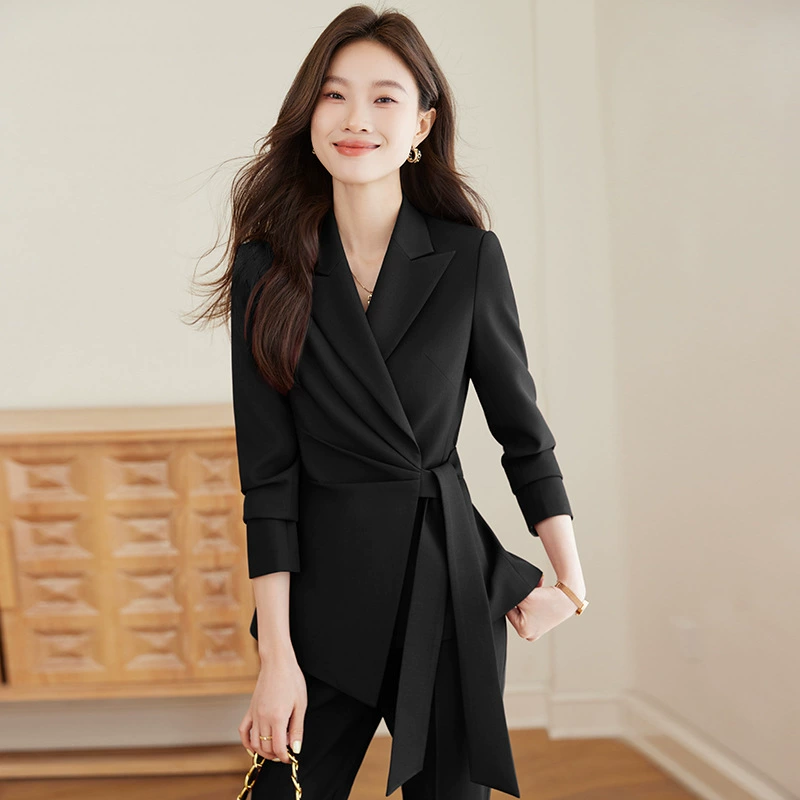 Elite fitted brace, classic suit jacket, set, bright catchy style