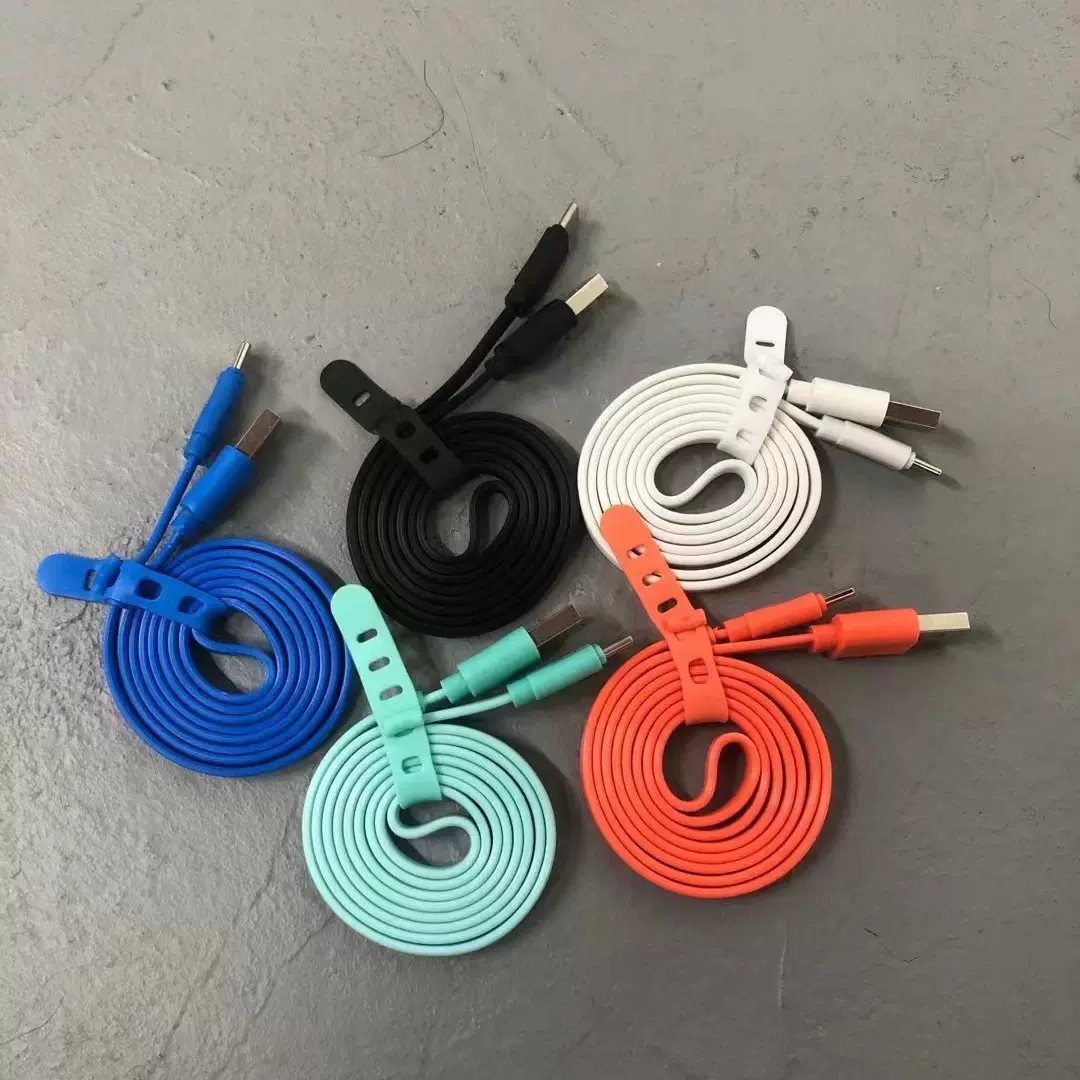 非洲热销适用Oraimo数据线面条线彩色线扁线手机配件外贸批发扎带