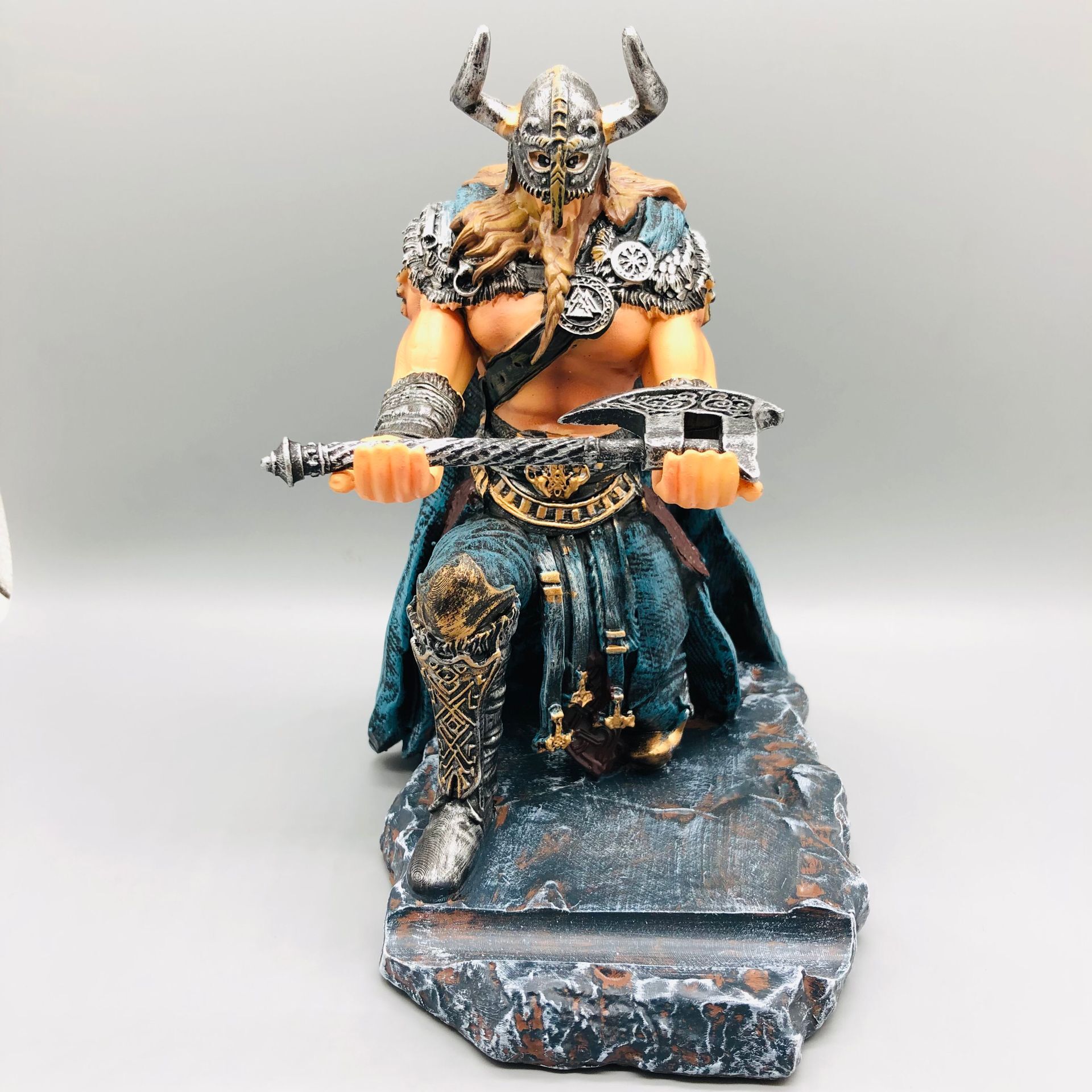 Vikings Cuerno de búfalo casco bolígrafo soporte para teléfonos móviles bolígrafo enchufe creativo bolígrafo soporte para bolígrafo PEN HOLDER adornos