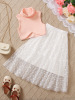 Summer top, skirt, children's set, cute clothing, Chanel style