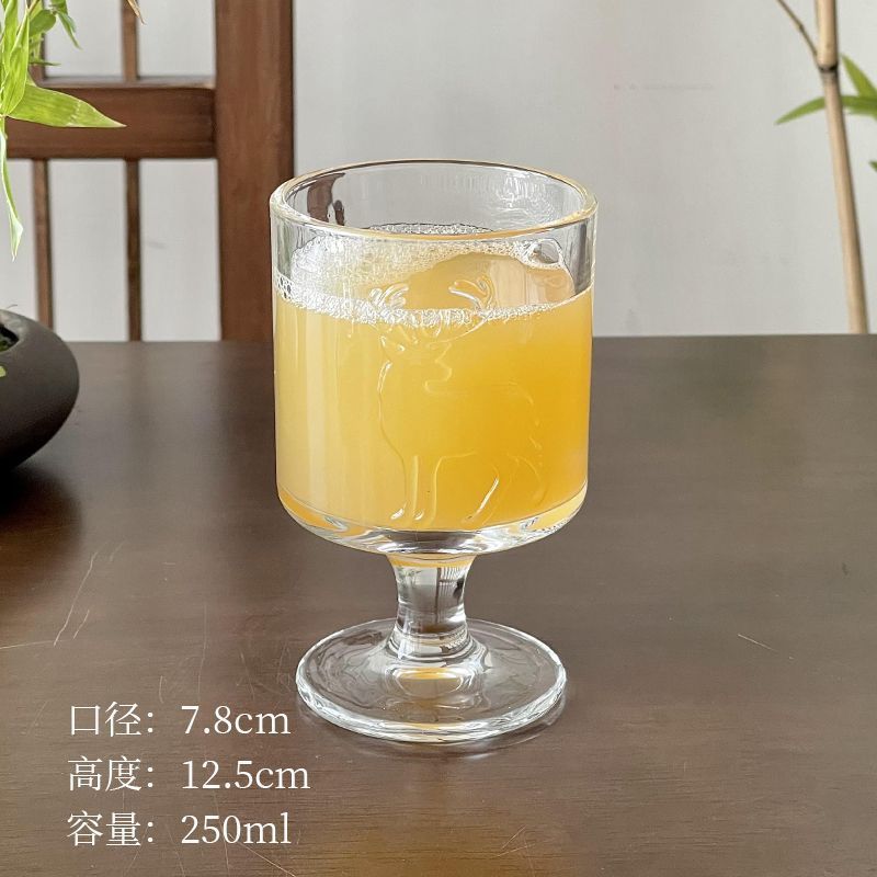 热红酒玻璃杯高脚杯甜品杯冷饮杯鸡尾酒杯创意玻璃杯高颜值ins风|undefined