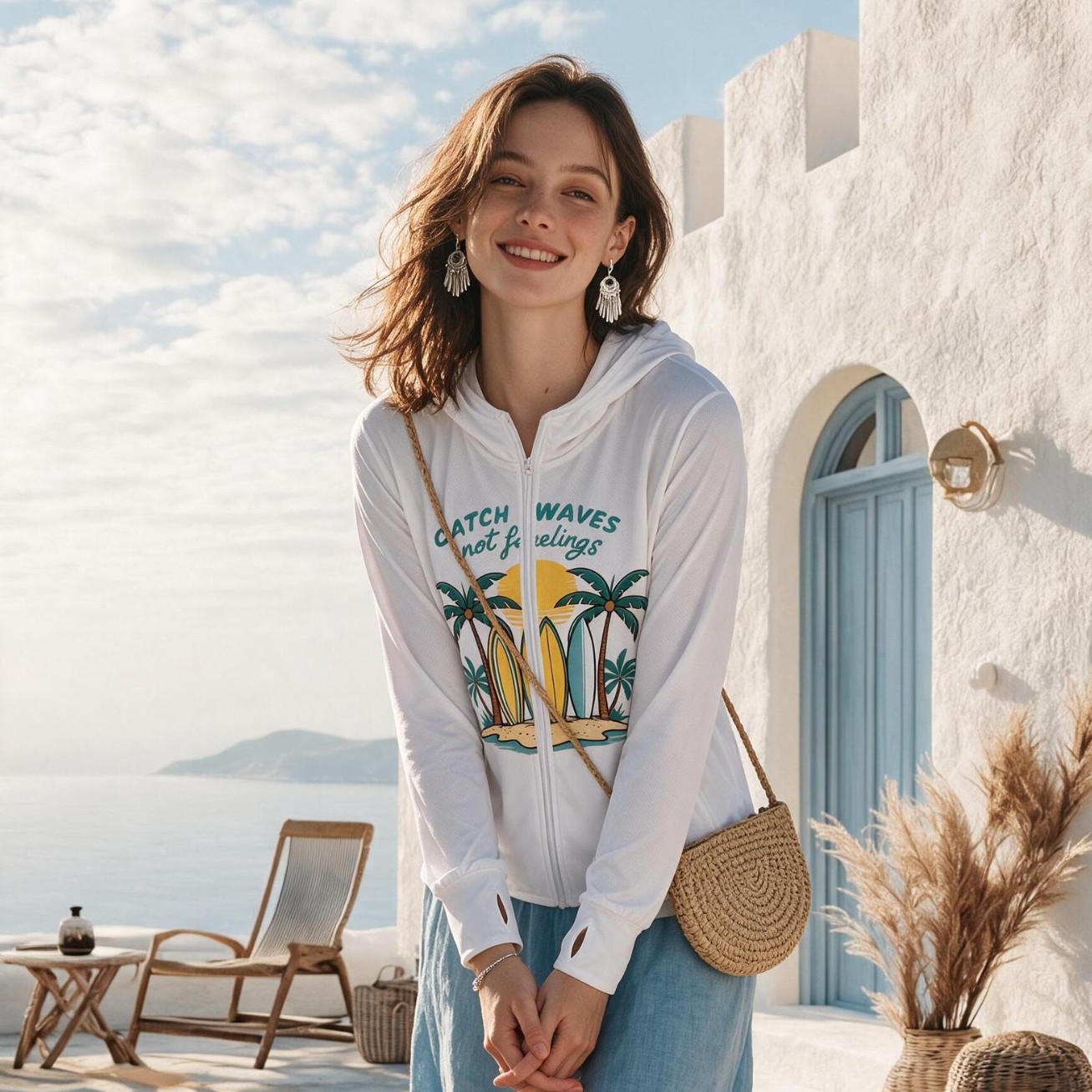 Printed POD cross-border e-commerce sun protection clothing, Southeast Asian foreign trade source clothing factory, in stock in Indonesia, Vietnam, Thailand