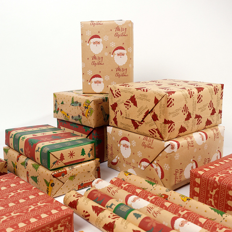 Papel de regalo de gran tamaño de Navidad, rollo, cabeza de reno, papel de regalo azul, papel de regalo, papel de regalo divertido de Navidad