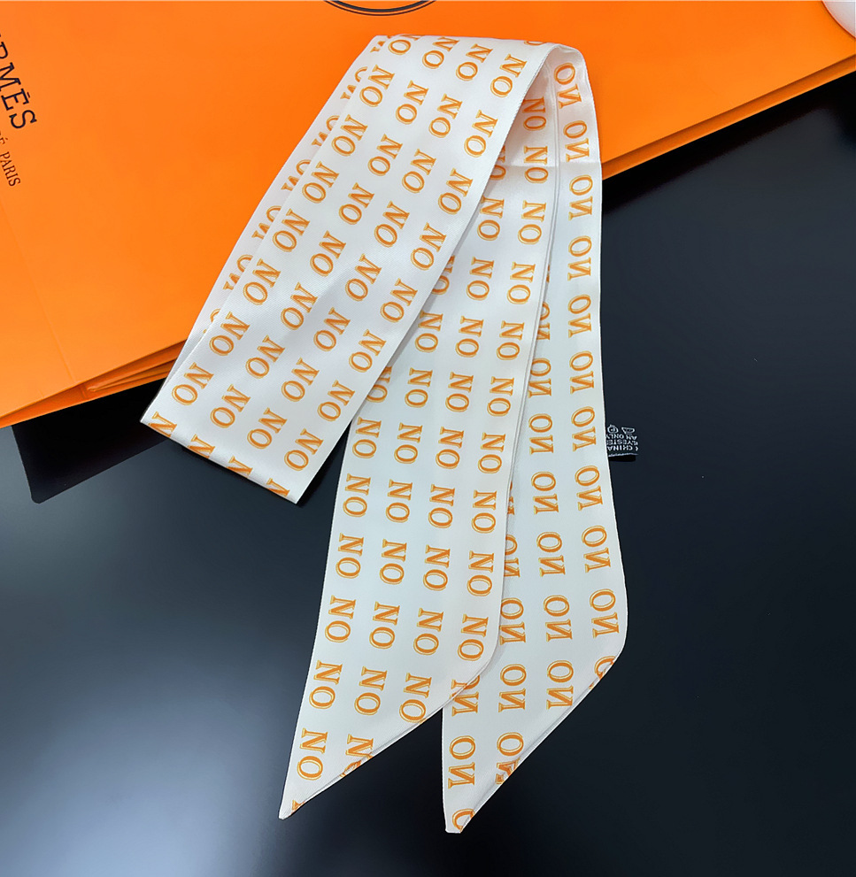 2025 nuevo estilo D bolsa atada bufanda de seda Dai Fei bolsa envuelta asa seda twilly tira larga y estrecha correa correa para el cuello cinta