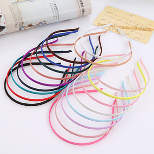 Set of Cloth Colorfulful Hairbands Hairbands Satin 5mm Iron Headbands DIY Handmade Accessories Materials Hairpins Hair Accessories Wholesale