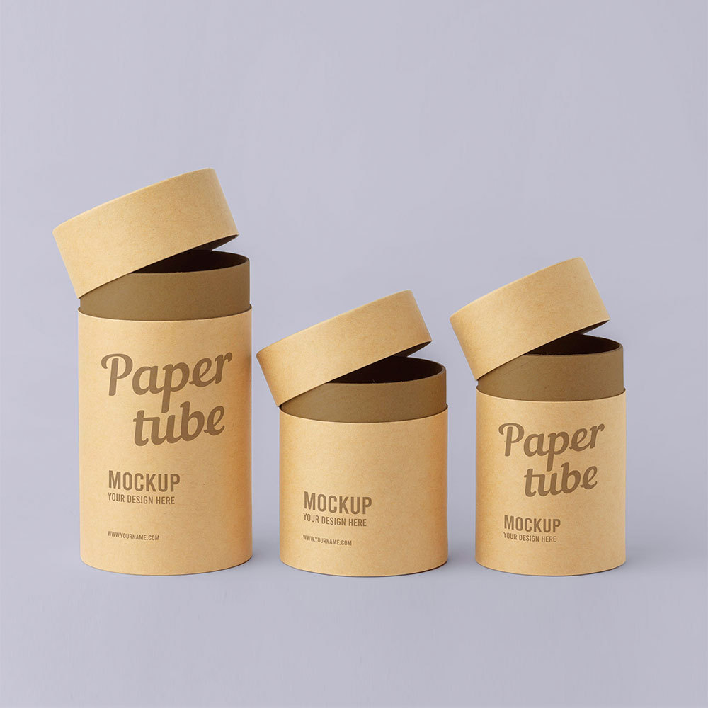 环保牛皮纸圆筒包装盒 三卷边两卷边内外纯牛皮纸纸罐 定制印刷
