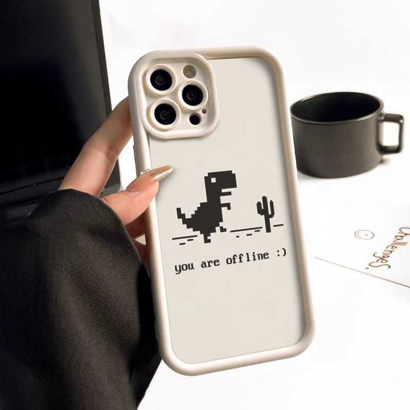 Suitable for Realme C20 Cross-Border Pixel Dinosaur Tpu All-Inclusive V23 Anti-Fall 14Pro+ Emery Mobile Phone Case Gt