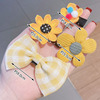 Children's cute rabbit, hairpins, card holder, set, hair accessory for princess, bangs, hairgrip, no hair damage